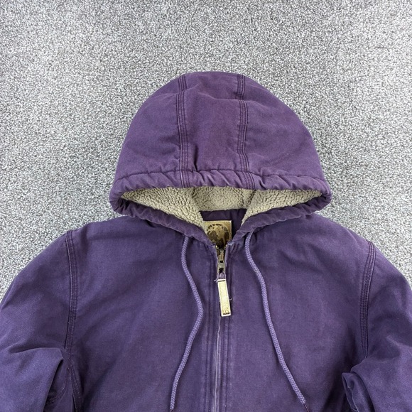 Berne Canvas Jacket Women's Small Purple Heavy Canvas Sherpa Lined - Picture 2 of 7